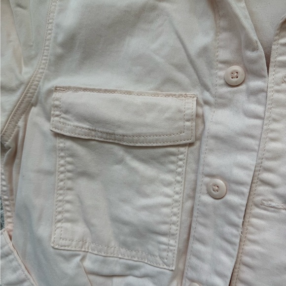 Levi's NEW Soft Surplus Coverall Romper In Light Pink Peach Size Small - Picture 8 of 10